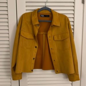 Zara Mustard Cropped Jacket